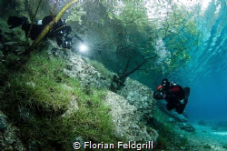 This is a occasional meeting 2 divers in Grüner See austr... by Florian Feldgrill 